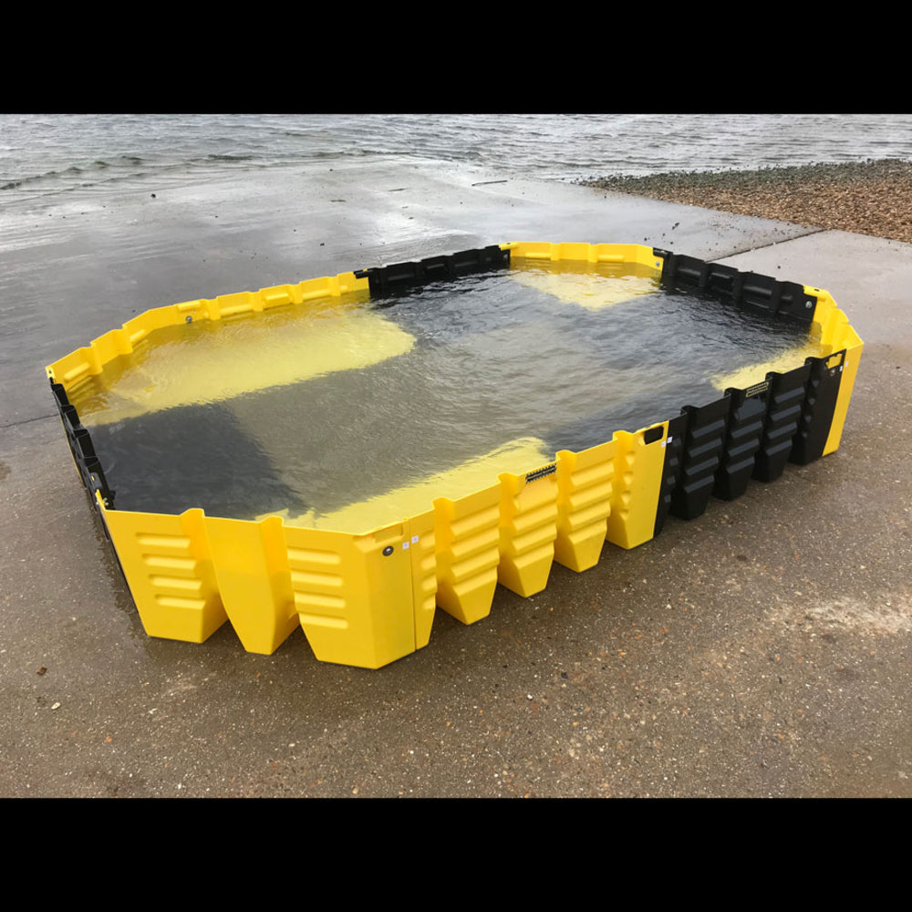 Floodfence Lightweight Flood Diverter Wall Barrier in Yellow Flood > Barrier > Storm > Fluvial > Emtez > Romold One Stop For Safety   