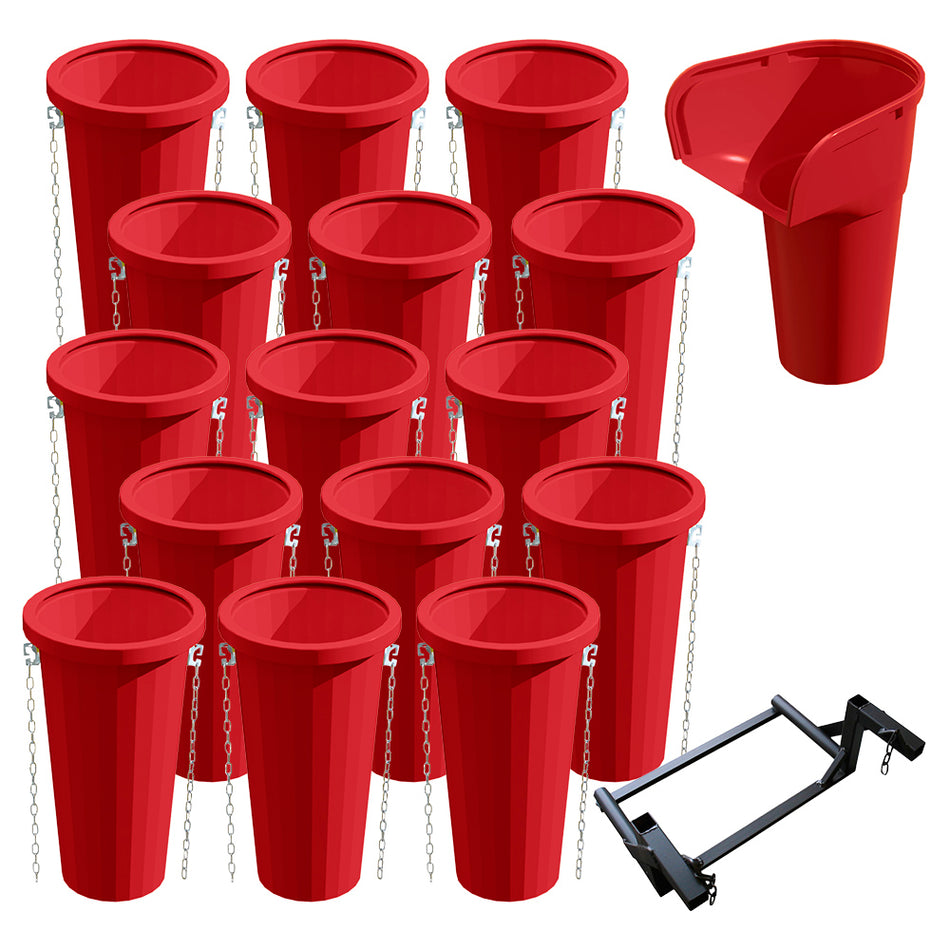 Heavy Duty 20" Rubble Chute Kit in Red - 15 Chutes, 1 Hopper & 1 Fixing Frame Scaffold > Scaffold Inspection Kits > Tags > Holders One Stop For Safety