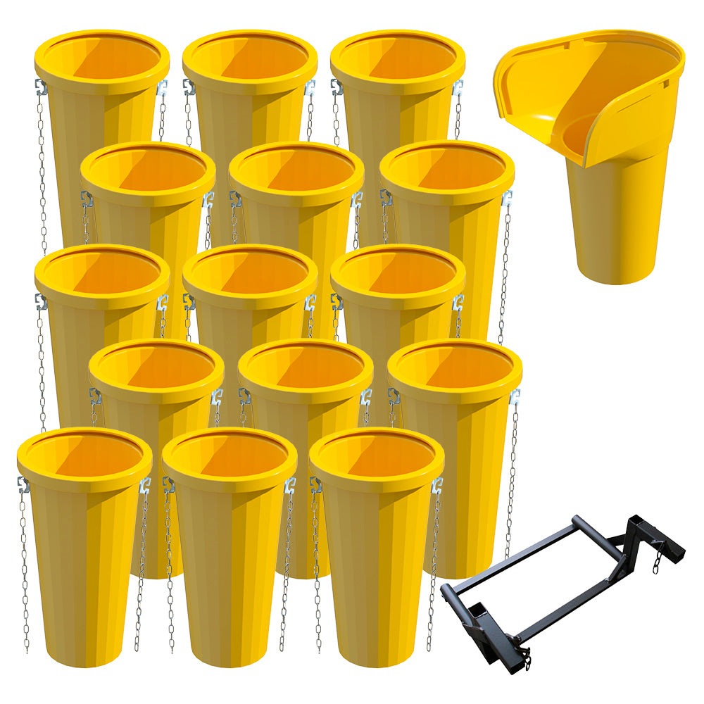 Heavy Duty 20" Rubble Chute Kit in Yellow - 15 Chutes, 1 Hopper & 1 Fixing Frame Scaffold > Scaffold Inspection Kits > Tags > Holders One Stop For Safety