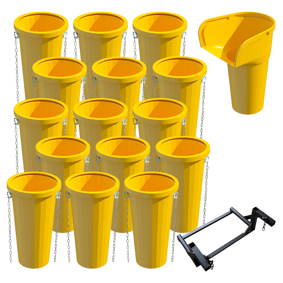 Heavy Duty 20" Rubble Chute Kit in Yellow - 15 Chutes, 1 Hopper & 1 Fixing Frame Scaffold > Scaffold Inspection Kits > Tags > Holders One Stop For Safety
