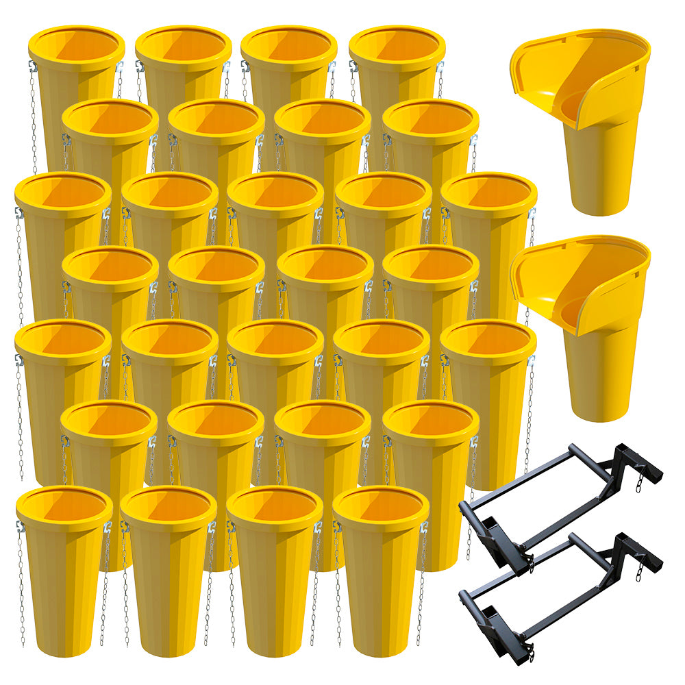 Heavy Duty 20" Rubble Chute Kit in Yellow - 30 Chutes, 2 Hoppers & 2 Fixing Frames Scaffold > Scaffold Inspection Kits > Tags > Holders One Stop For Safety