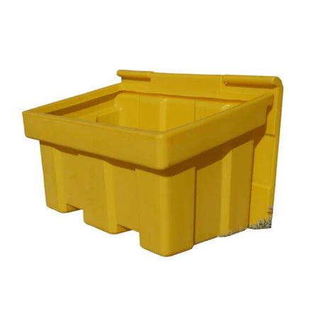 200 Litre Heavy Duty Stackable Grit Bin in Yellow with Hinged Lid Grit Bin > Winter > De-Icing Salt One Stop For Safety   