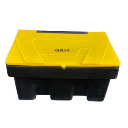 Budget 350 Litre Heavy Duty Stackable Grit Bin in Yellow with Black Hinged Lid Grit Bin > Winter > De-Icing Salt One Stop For Safety