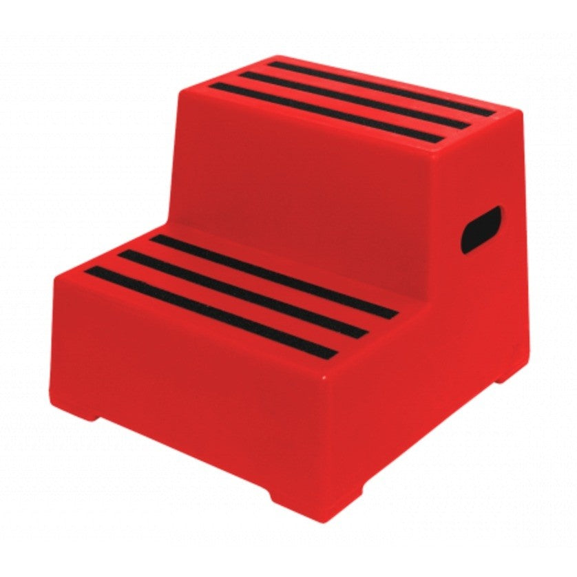RW0102R Heavy Duty Premium Safety Steps in Red - 2 Step – One Stop For ...