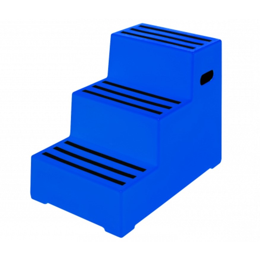 RW0103B Heavy Duty Premium Safety Steps in Blue - 3 Step – One Stop For ...
