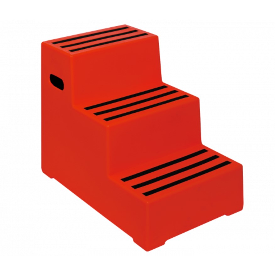 Rhoades Steps RW0103R Heavy Duty Premium Safety Steps in Red - 3 Step – One Stop For ...