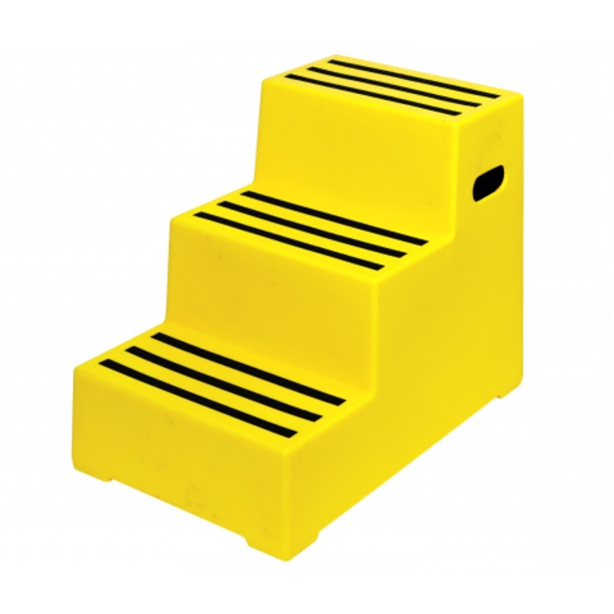 Yellow Warning Step RW0103Y Heavy Duty Premium Safety Steps in Yellow - 3 Step – One Stop ...