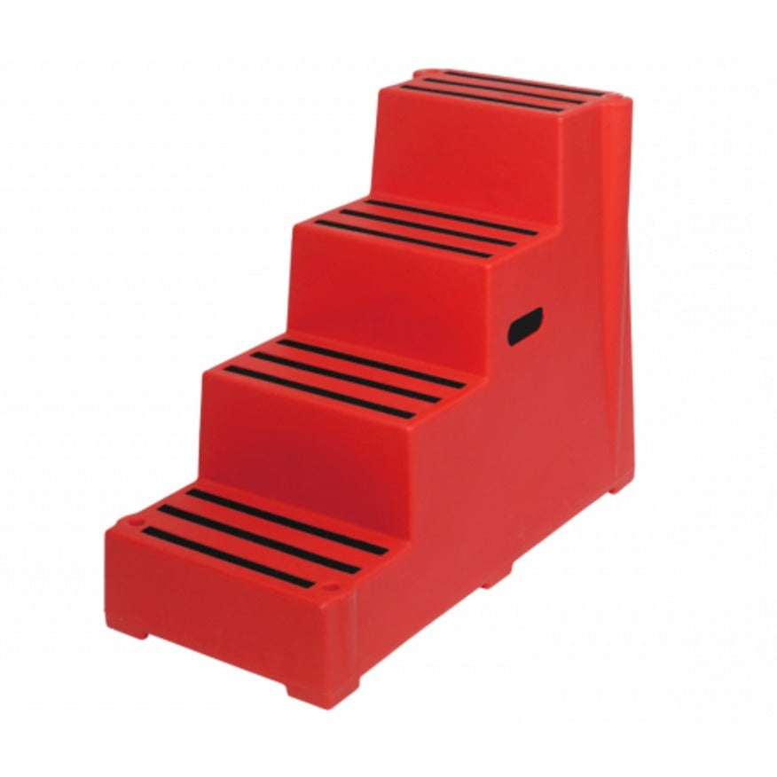 RW0104R Heavy Duty Premium Safety Steps in Red - 4 Step – One Stop For ...