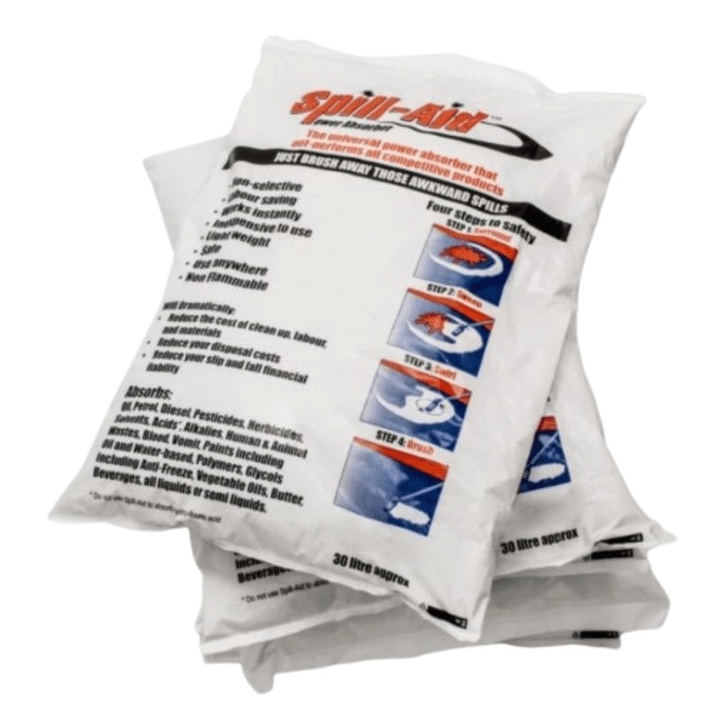 30 Litre Spill Aid Loose Absorbent Powder Granules - Pallet of 70 Bags ...