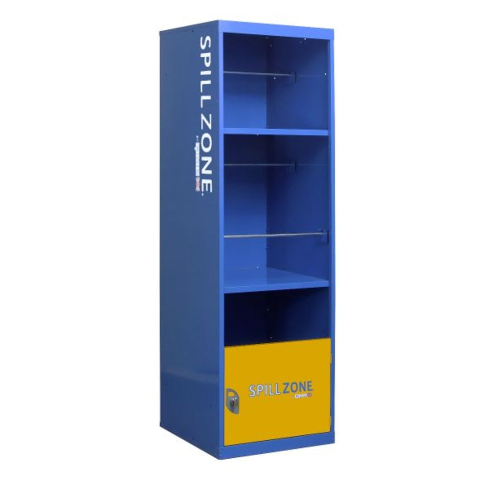 SpillZone Absorbent Station 3 with 2 Shelves, Lockable Quick Reach Half Door & Latch Lock Cleaning > Hygiene > Maintenance > Janitoriol > Spillstop > One Stop For Safety