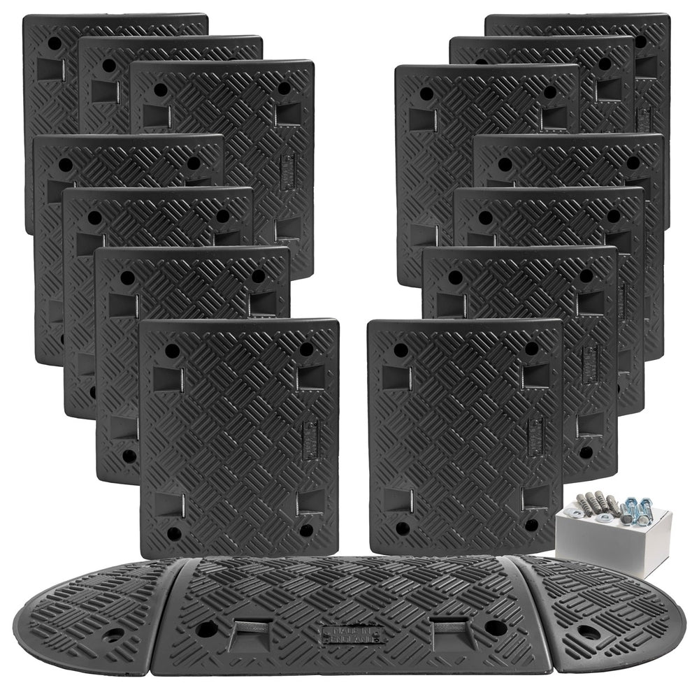 Speed Ramp in Black with 50mm Heavy Duty Sections - 8m Complete Kit ...