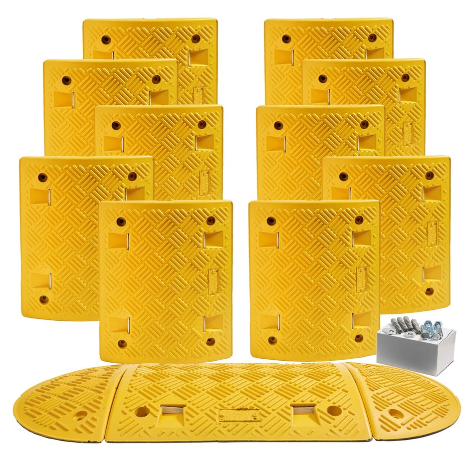 Speed Ramp in Yellow with 50mm Heavy Duty Sections - 6m Complete Kit Speed Ramps > Speed Bumps > Sleeping Policeman > Car Park > Traffic > One Stop For Safety   