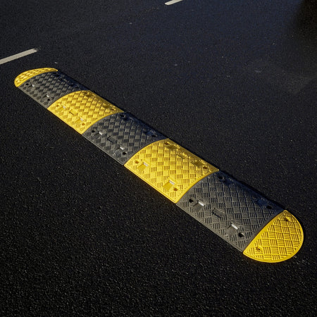 Speed Ramp in Yellow & Black with 75mm Heavy Duty Sections - 2m Complete Kit Speed Ramps > Speed Bumps > Sleeping Policeman > Car Park > Traffic > One Stop For Safety   
