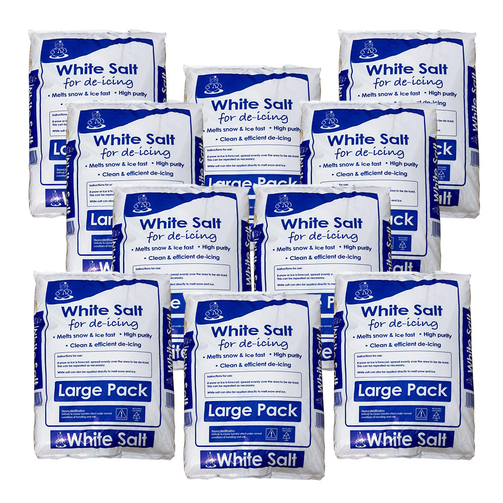 White De-Icing Salt in Large Packs - Pallet of 10 Bags (Quarter Pallet) Grit Bin > Winter > De-Icing Salt One Stop For Safety