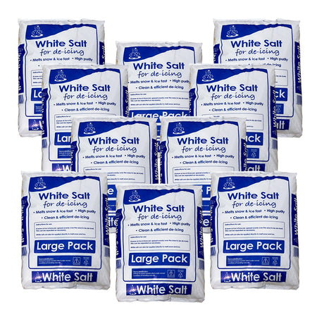 White De-Icing Salt in Large Packs - Pallet of 10 Bags (Quarter Pallet) Grit Bin > Winter > De-Icing Salt One Stop For Safety