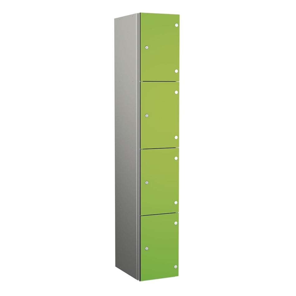 ZENBOX WET AREA LOCKERS WITH SGL DOORS - LIME GREEN 4 DOOR Storage Lockers > Lockers > Cabinets > Storage > Probe > One Stop For Safety   
