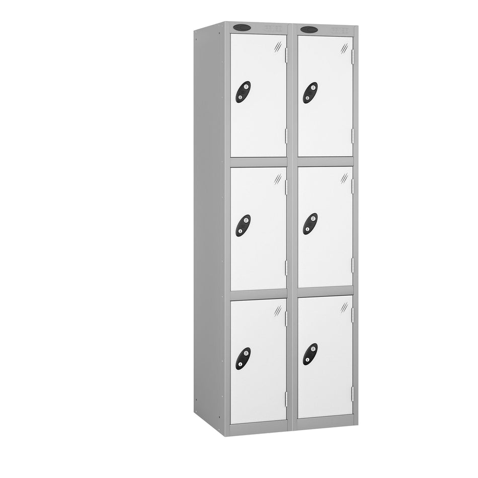PROBELOW LOW LEVEL 2 NEST STEEL LOCKERS - SMOKEY WHITE 3 DOOR Storage Lockers > Lockers > Cabinets > Storage > Probe > One Stop For Safety   