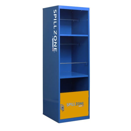 SpillZone Absorbent Station 3 with 2 Shelves, Lockable Quick Reach Half Door & Cam Lock Cleaning > Hygiene > Maintenance > Janitoriol > Spillstop > One Stop For Safety