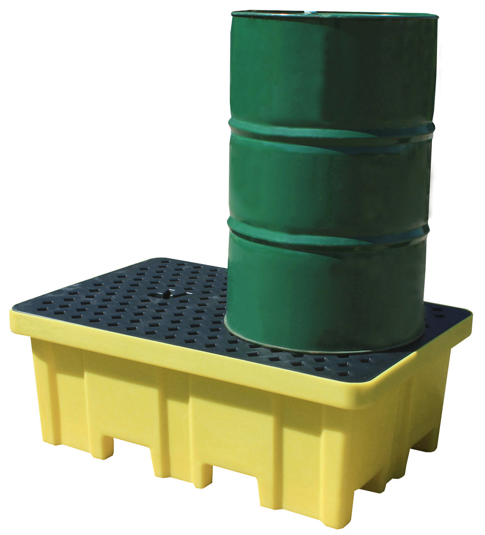 BP2FW 2 Drum Spill Pallet with Removable Grid & 4-way Fork Lift Access - Suitable for 2 x 205 Litre Drums Spill Pallet > Drum Spill Pallet > Spill Containment > Spill Control > Romold > One Stop For Safety    