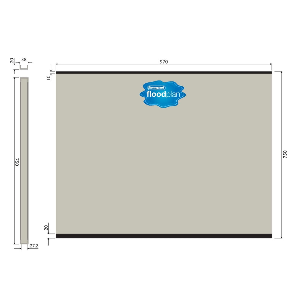 Stormguard Single Door Flood Barrier - 970mm Wide Flood > Barrier > Storm > Door Barrier > Stormguard > 30FP0002 One Stop For Safety
