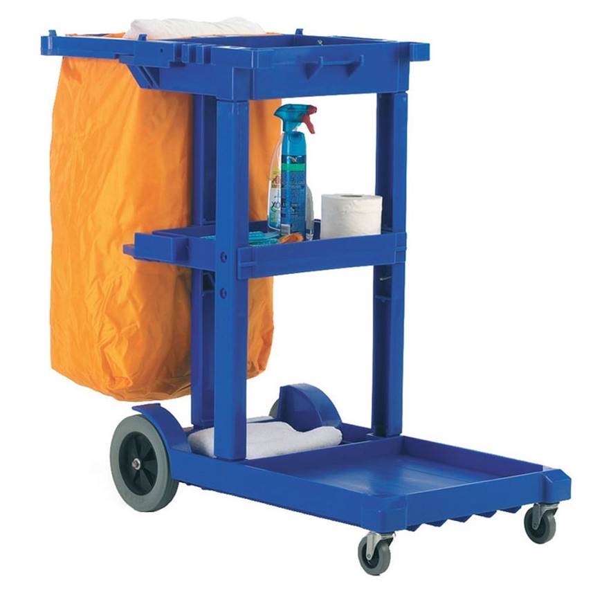 HI308Y Heavy Duty Janitorial Cleaning Trolley with Shelves Cleaning Trolleys > Janitorial > Catering > Cleaning > One Stop For Safety   