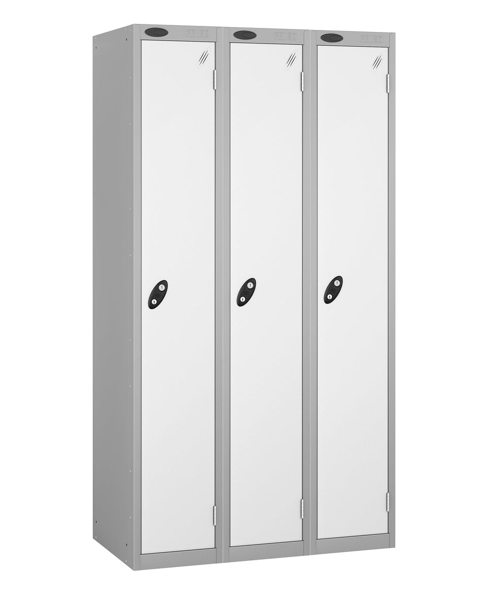 PROBEBOX STANDARD 3 NEST STEEL LOCKERS - SMOKEY WHITE 1 DOOR Storage Lockers > Lockers > Cabinets > Storage > Probe > One Stop For Safety   