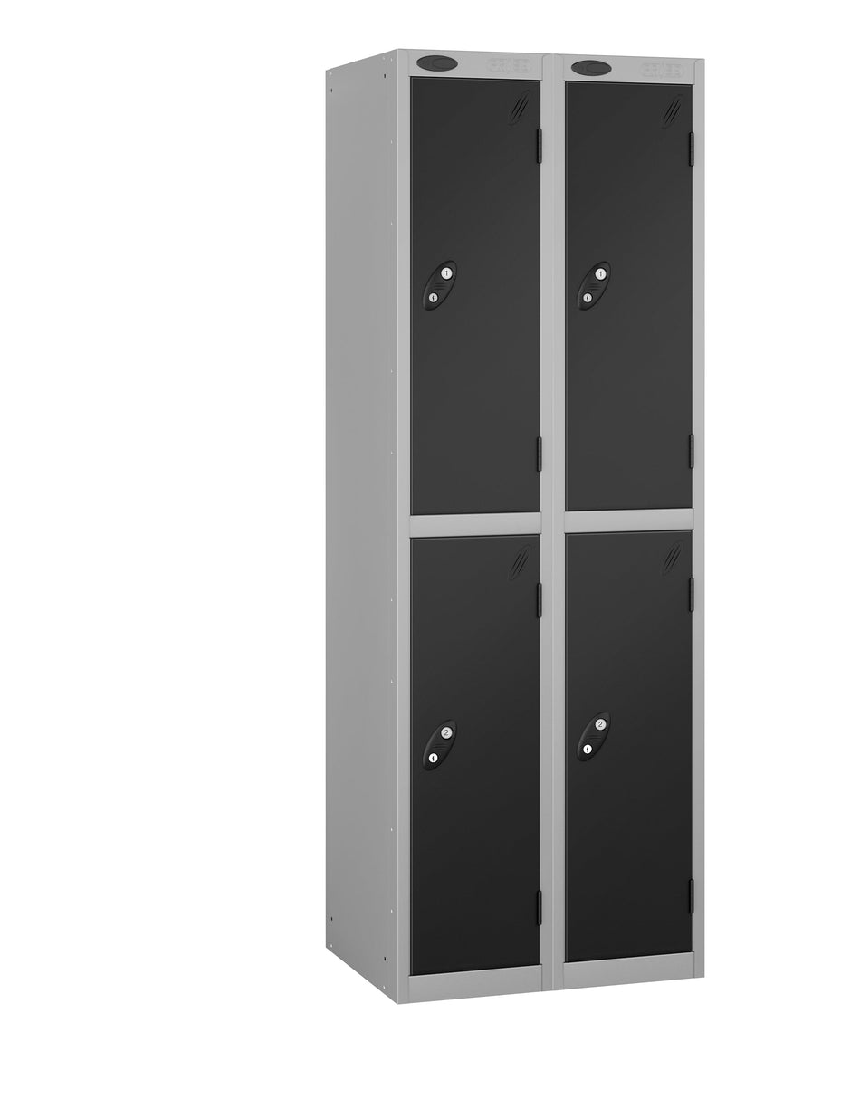 PROBELOW LOW LEVEL 2 NEST STEEL LOCKERS - JET BLACK 2 DOOR Storage Lockers > Lockers > Cabinets > Storage > Probe > One Stop For Safety   