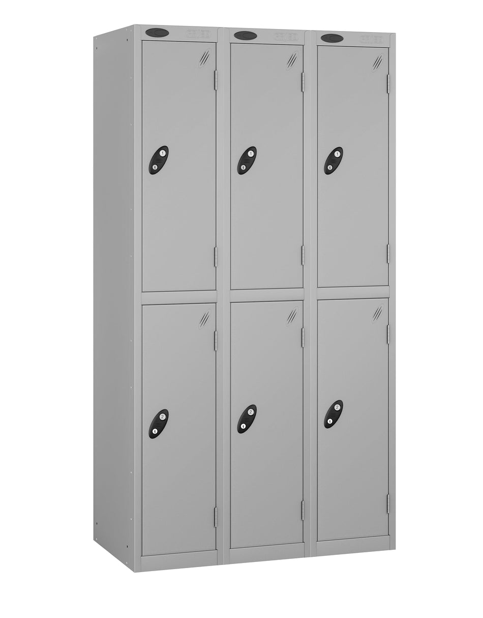 PROBEBOX STANDARD 3 NEST STEEL LOCKERS - DUST SILVER 2 DOOR Storage Lockers > Lockers > Cabinets > Storage > Probe > One Stop For Safety   