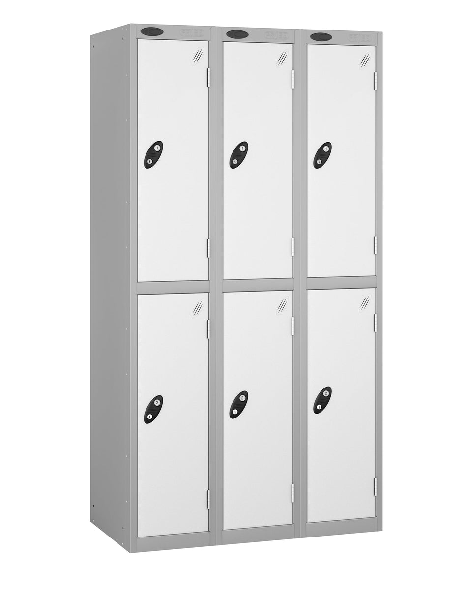 PROBEBOX STANDARD 3 NEST STEEL LOCKERS - SMOKEY WHITE 2 DOOR Storage Lockers > Lockers > Cabinets > Storage > Probe > One Stop For Safety   