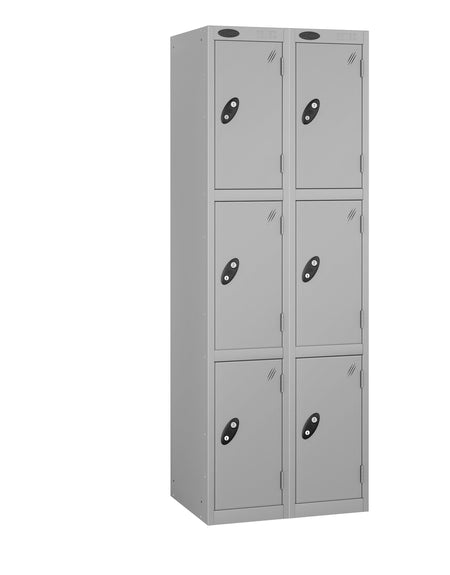 PROBEBOX STANDARD 2 NEST STEEL LOCKERS - DUST SILVER 3 DOOR Storage Lockers > Lockers > Cabinets > Storage > Probe > One Stop For Safety   