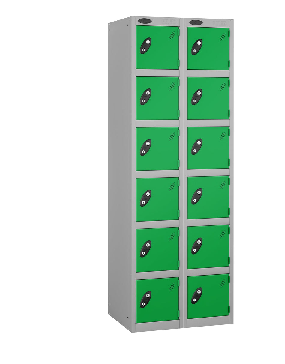 PROBEBOX STANDARD 2 NEST STEEL LOCKERS - FOREST GREEN 6 DOOR Storage Lockers > Lockers > Cabinets > Storage > Probe > One Stop For Safety   