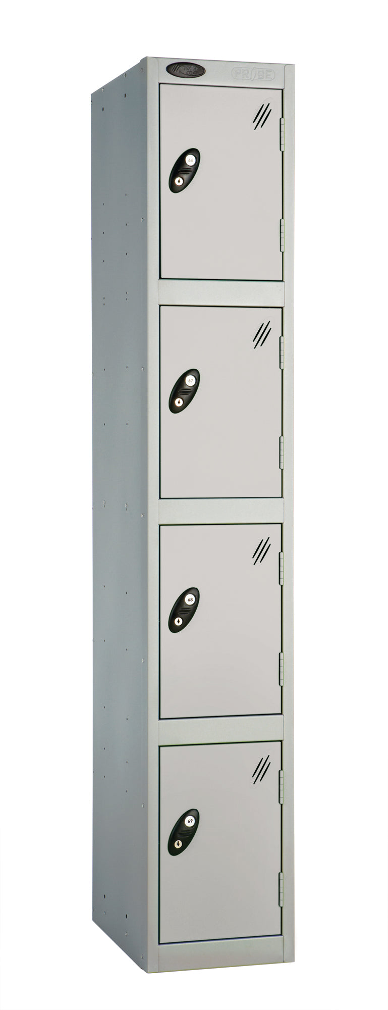 PROBEBOX STANDARD 1 NEST STEEL LOCKERS - DUST SILVER 4 DOOR Storage Lockers > Lockers > Cabinets > Storage > Probe > One Stop For Safety   