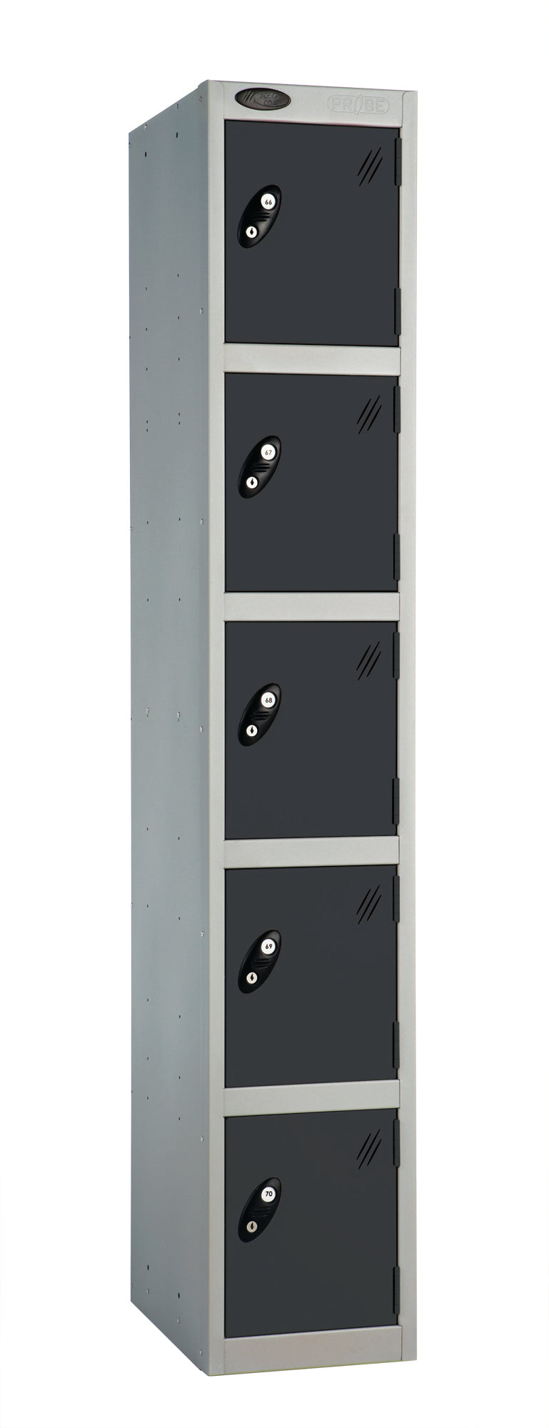 PROBEBOX STANDARD 1 NEST STEEL LOCKERS - JET BLACK 5 DOOR Storage Lockers > Lockers > Cabinets > Storage > Probe > One Stop For Safety   