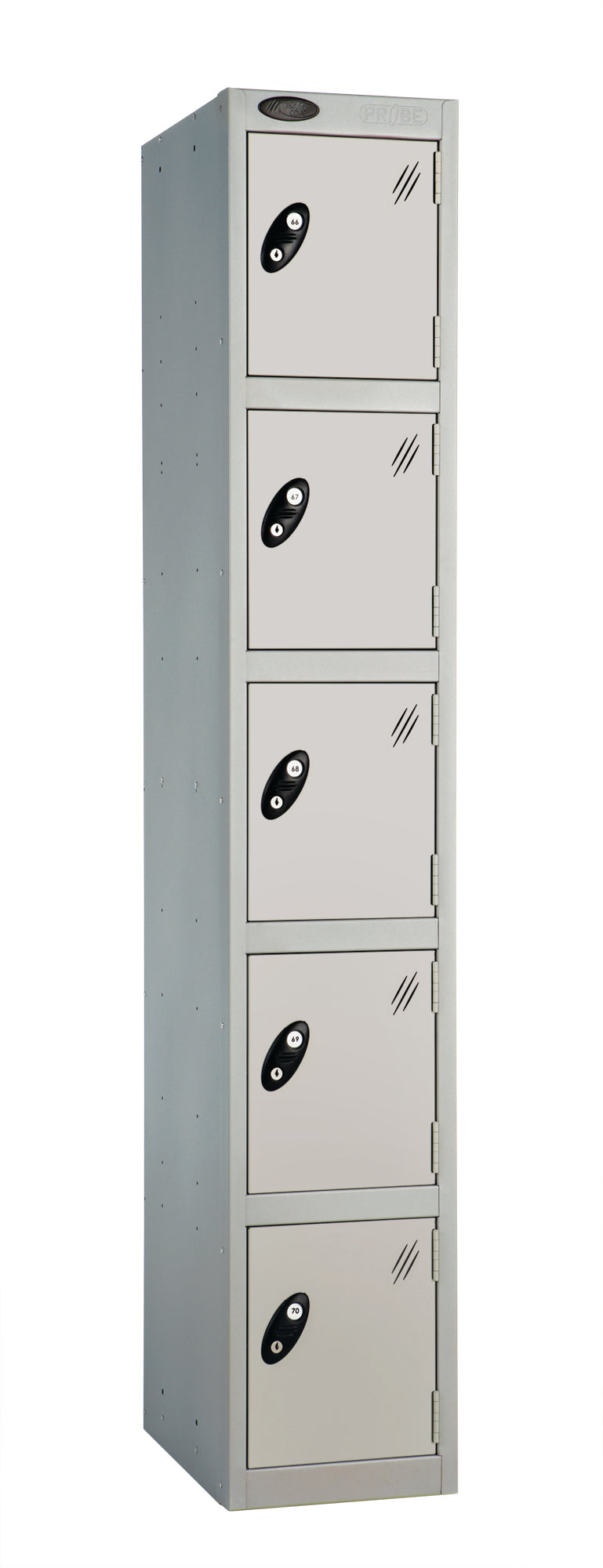 PROBEBOX STANDARD 1 NEST STEEL LOCKERS - DUST SILVER 5 DOOR Storage Lockers > Lockers > Cabinets > Storage > Probe > One Stop For Safety   