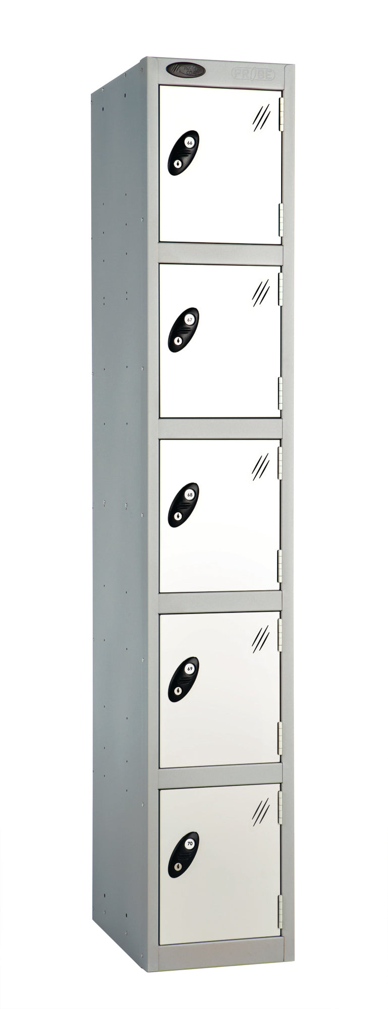 PROBEBOX STANDARD 1 NEST STEEL LOCKERS - SMOKEY WHITE 5 DOOR Storage Lockers > Lockers > Cabinets > Storage > Probe > One Stop For Safety   