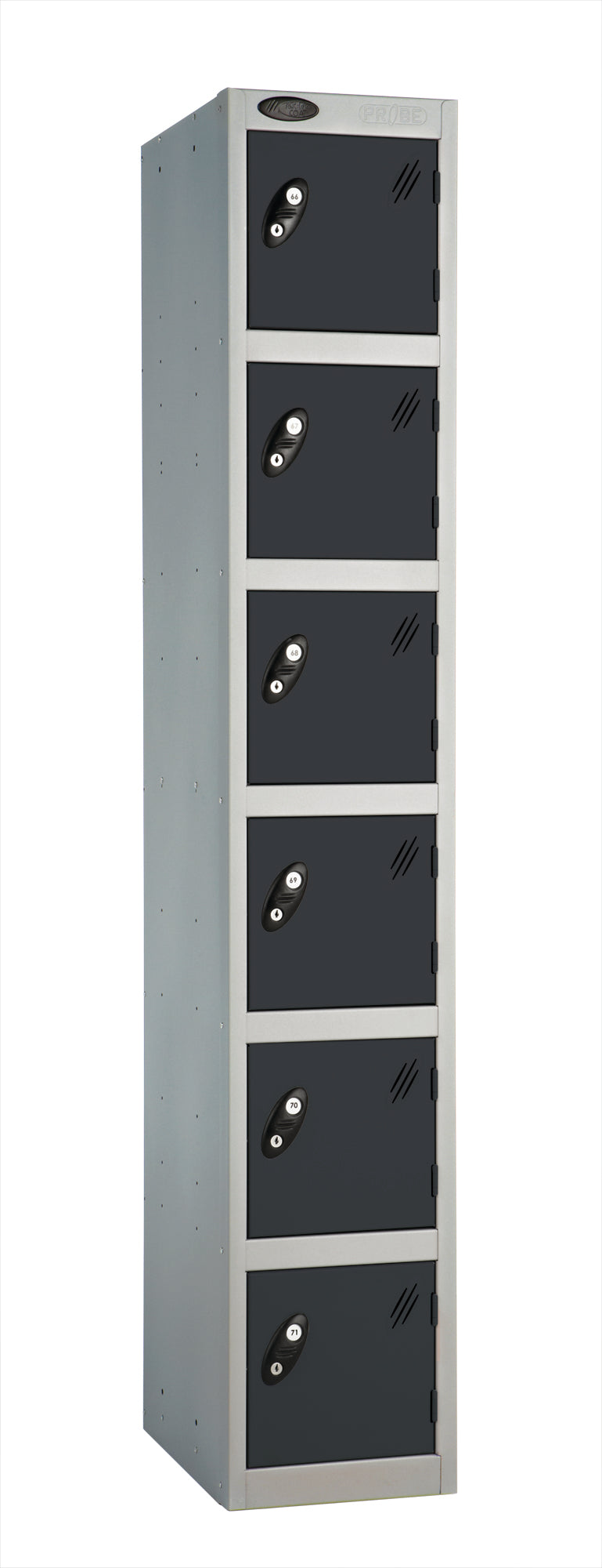 PROBEBOX STANDARD 1 NEST STEEL LOCKERS - JET BLACK 6 DOOR Storage Lockers > Lockers > Cabinets > Storage > Probe > One Stop For Safety   