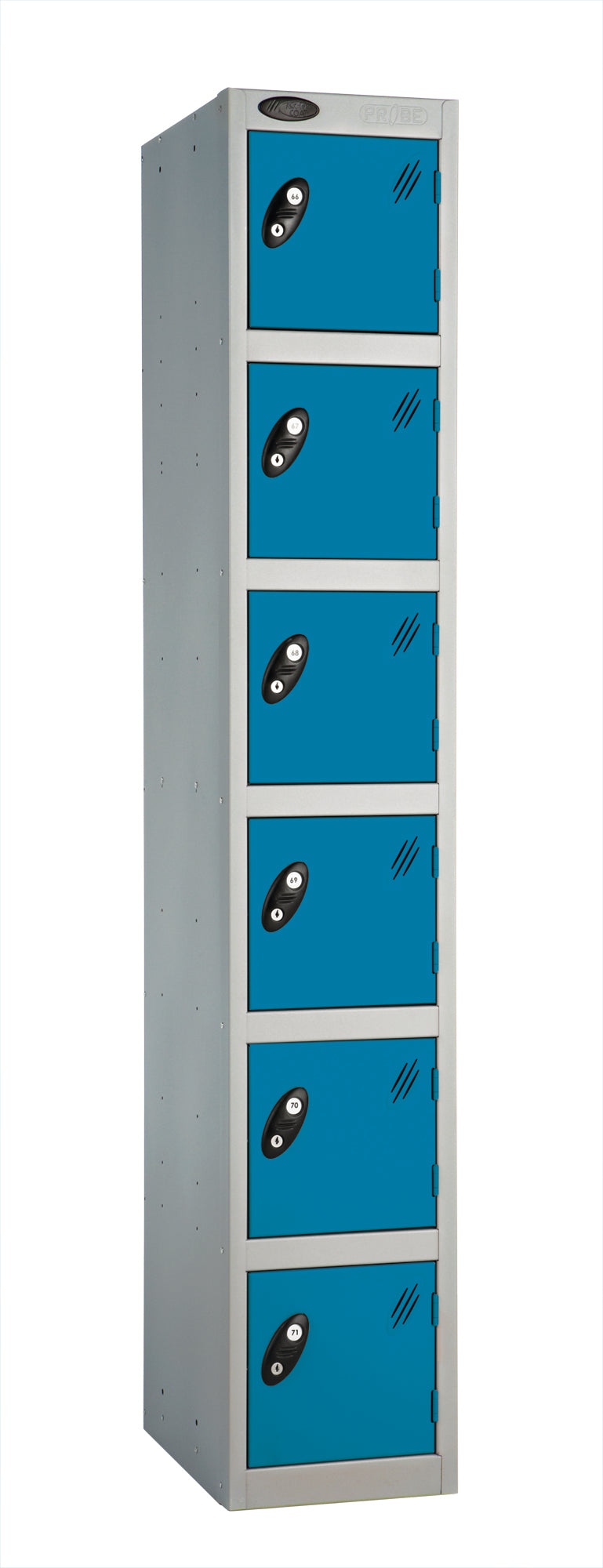 PROBEBOX STANDARD 1 NEST STEEL LOCKERS - ELECTRIC BLUE 6 DOOR Storage Lockers > Lockers > Cabinets > Storage > Probe > One Stop For Safety   