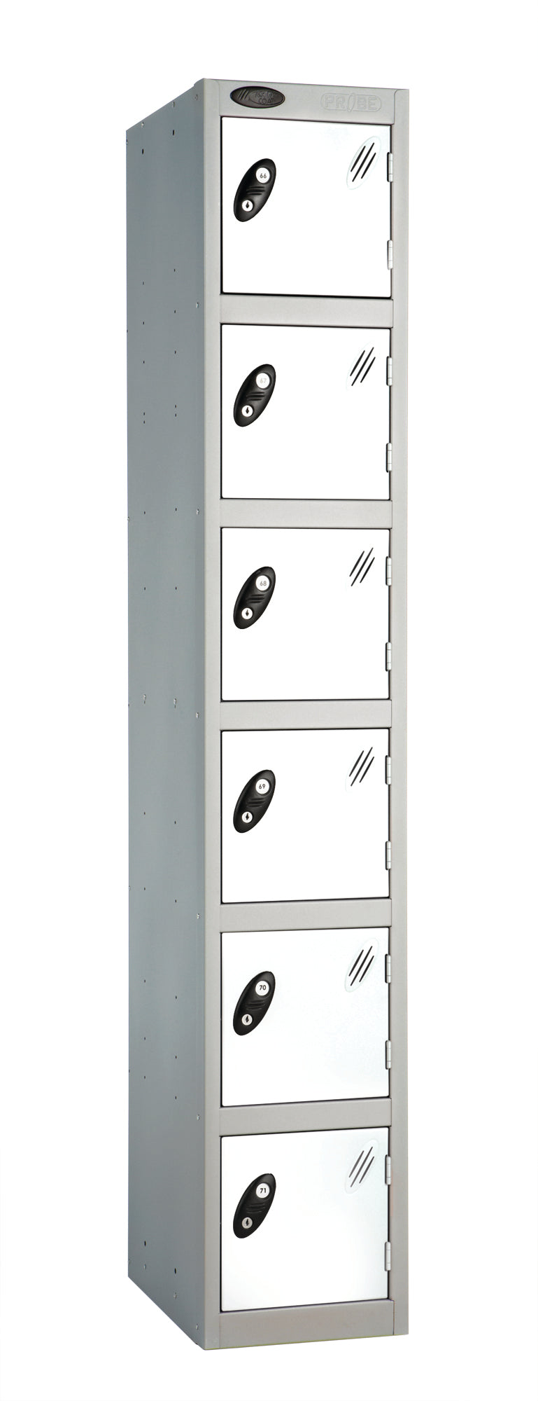 PROBEBOX STANDARD 1 NEST STEEL LOCKERS - SMOKEY WHITE 6 DOOR Storage Lockers > Lockers > Cabinets > Storage > Probe > One Stop For Safety   