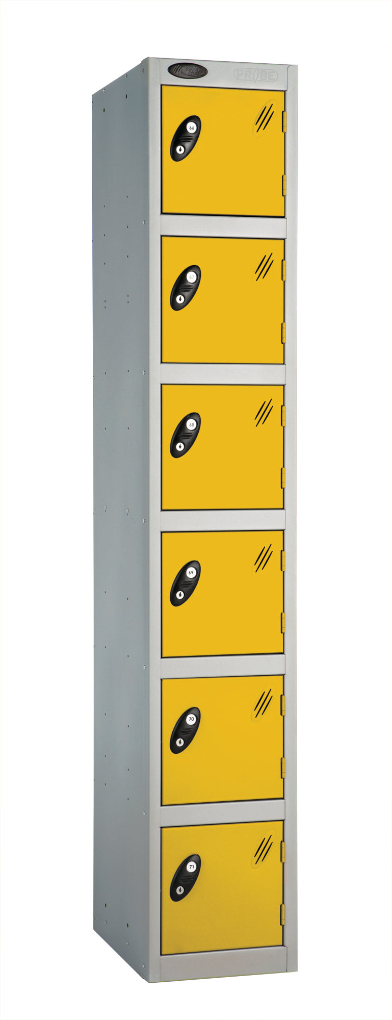 PROBEBOX STANDARD 1 NEST STEEL LOCKERS - ROYAL YELLOW 6 DOOR Storage Lockers > Lockers > Cabinets > Storage > Probe > One Stop For Safety   