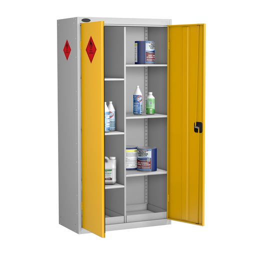 Hazardous Storage Coshh Cabinet with 8 Compartments and Lockable Doors Storage Lockers > Lockers > Cabinets > Storage > Probe > One Stop For Safety   