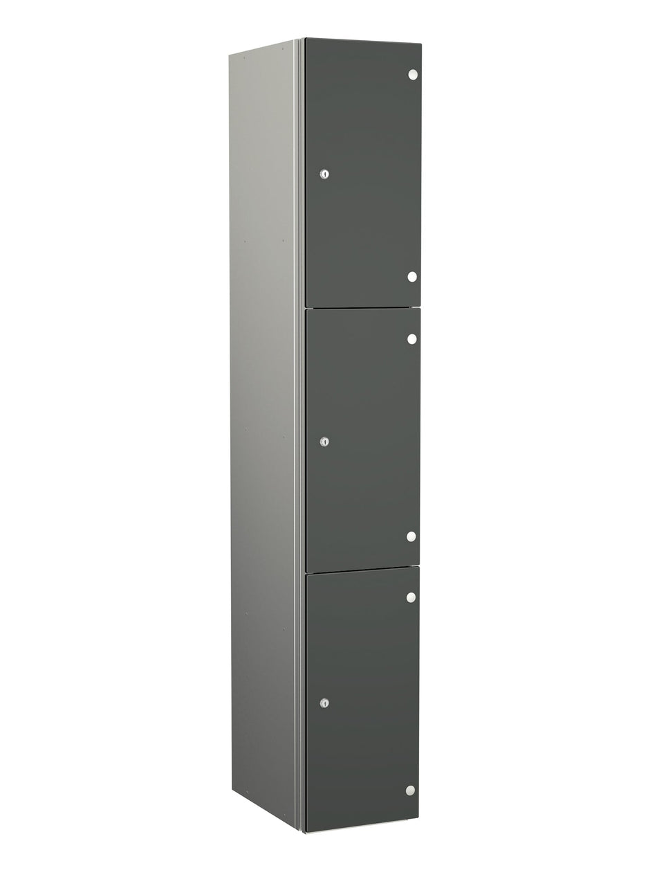 ZENBOX WET AREA LOCKERS WITH SGL DOORS - DARK GREY 3 DOOR Storage Lockers > Lockers > Cabinets > Storage > Probe > One Stop For Safety   