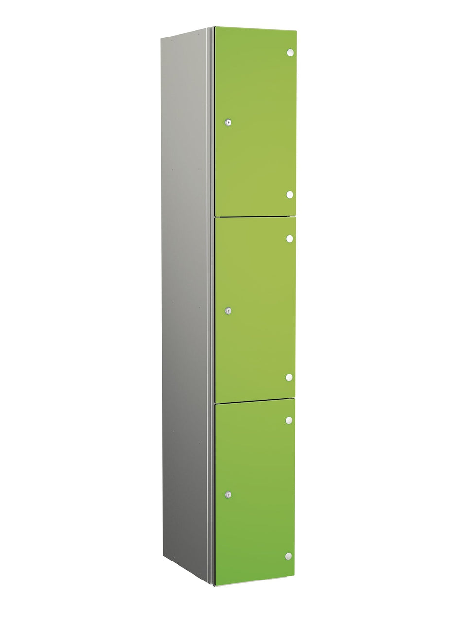 ZENBOX WET AREA LOCKERS WITH SGL DOORS - LIME GREEN 3 DOOR Storage Lockers > Lockers > Cabinets > Storage > Probe > One Stop For Safety   