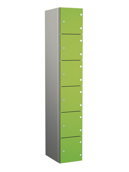 ZENBOX WET AREA LOCKERS WITH SGL DOORS - LIME GREEN 6 DOOR Storage Lockers > Lockers > Cabinets > Storage > Probe > One Stop For Safety   