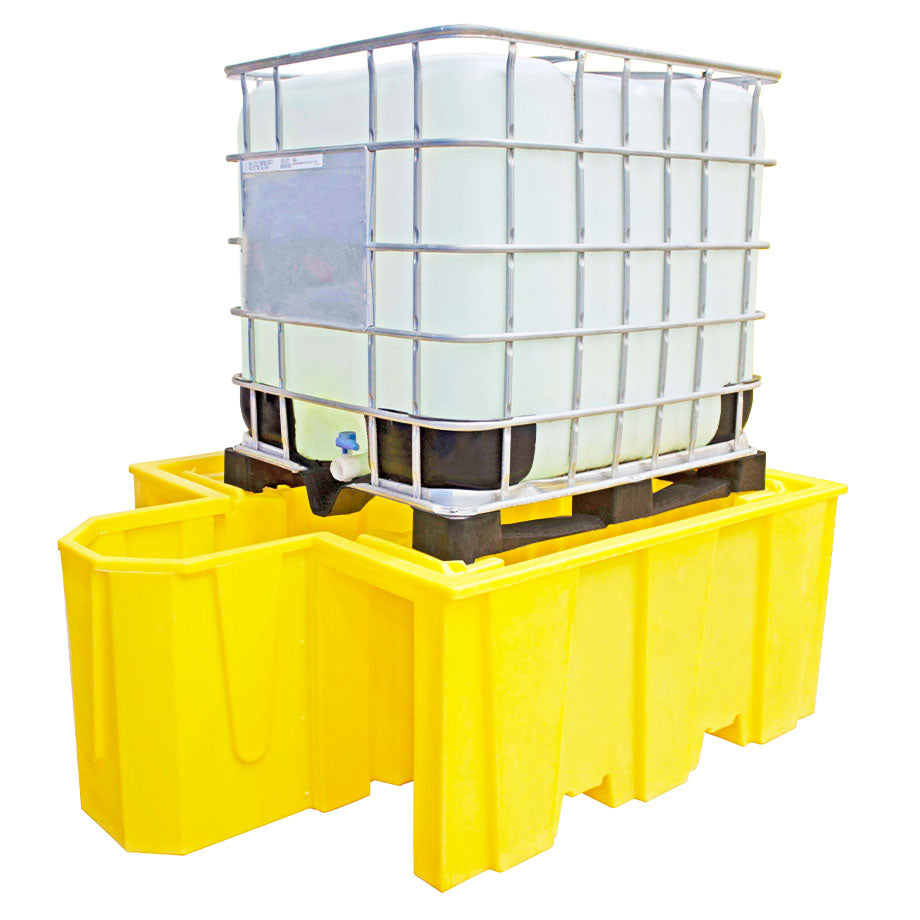 BB1D Stackable IBC Spill Pallet Bund with Integral Dispensing Area - Suitable for 1 x 1000ltr IBC Unit Spill Pallet > IBC Storage Tank > Spill Containment > Spill Control > Romold > One Stop For Safety   