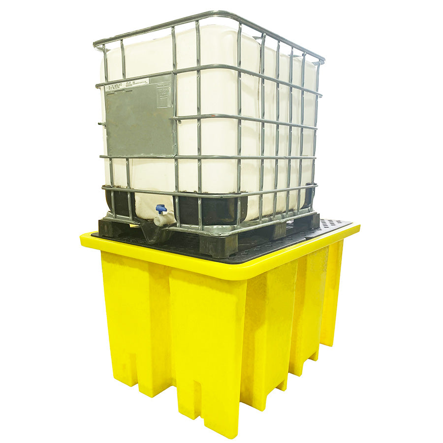 BB1S IBC Spill Pallet Bund with 2 Removable Grids - Suitable for 1 x 1000 Litre IBC Unit Spill Pallet > IBC Storage Tank > Spill Containment > Spill Control > Romold > One Stop For Safety   