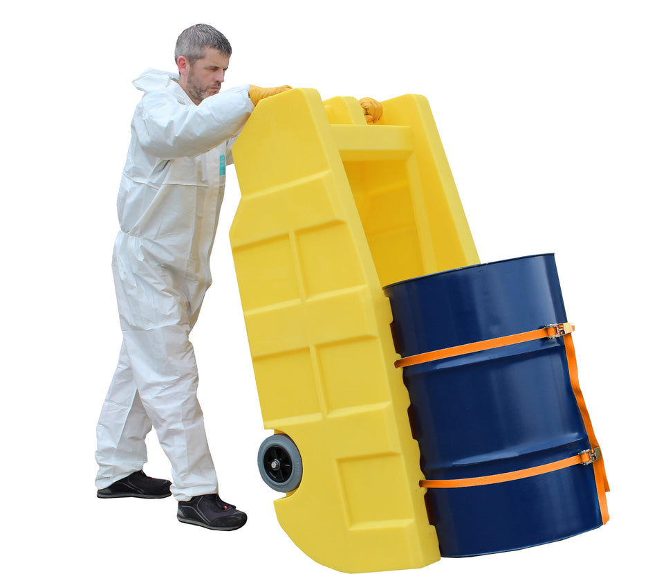 BT230 Bunded Mobile Dispensing Drum Trolley - Suitable for 1 x 205 Litre Drum Spill Pallet > Trolley > Spill Containment > Spill Control > Romold > One Stop For Safety   