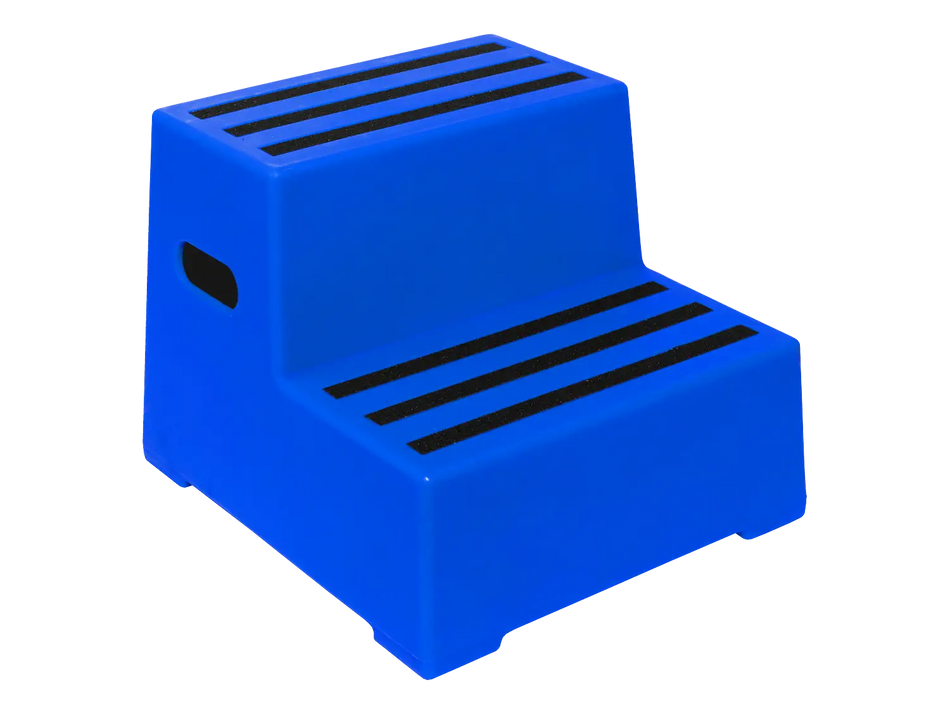 RW0102B Heavy Duty Premium Safety Steps in Blue - 2 Step Premium Safety Steps > Manual Handling > Kick Steps One Stop For Safety   