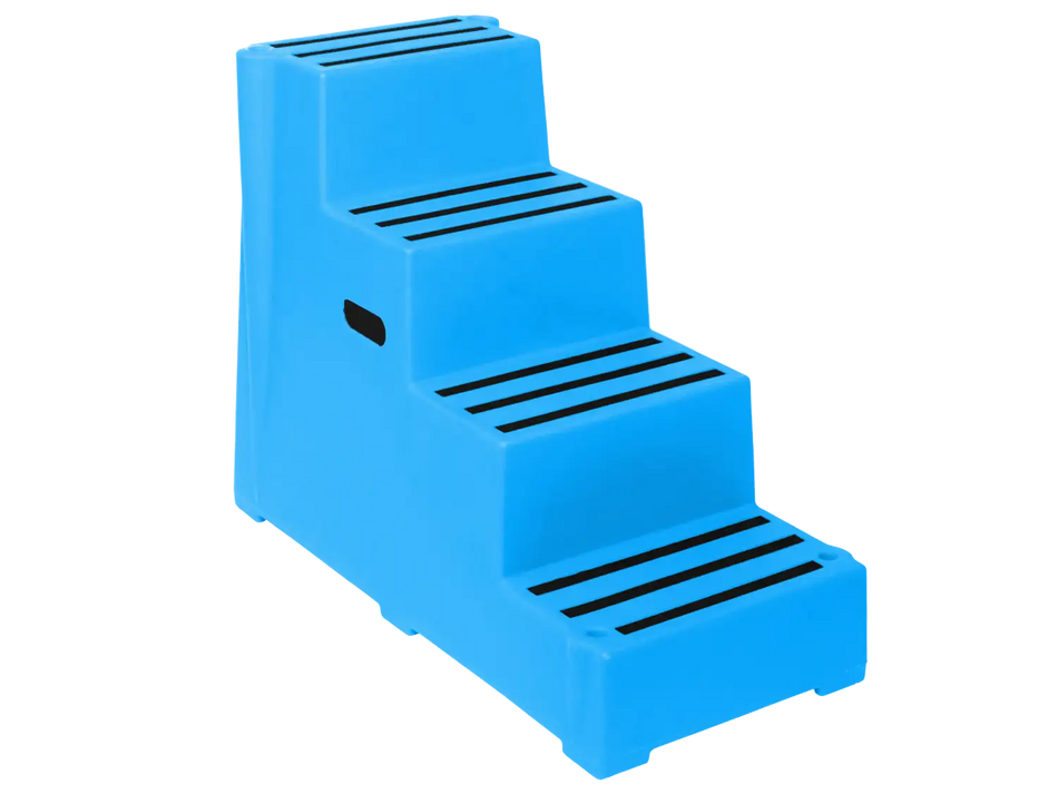 RW0104B Heavy Duty Premium Safety Steps in Blue - 4 Step Premium Safety Steps > Manual Handling > Kick Steps One Stop For Safety   