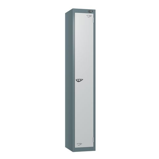 PURE SCHOOL LOCKERS WITH SLATE GREY BODY - PEARL SILVER 1 DOOR Storage Lockers > Lockers > Cabinets > Storage > Pure > One Stop For Safety   