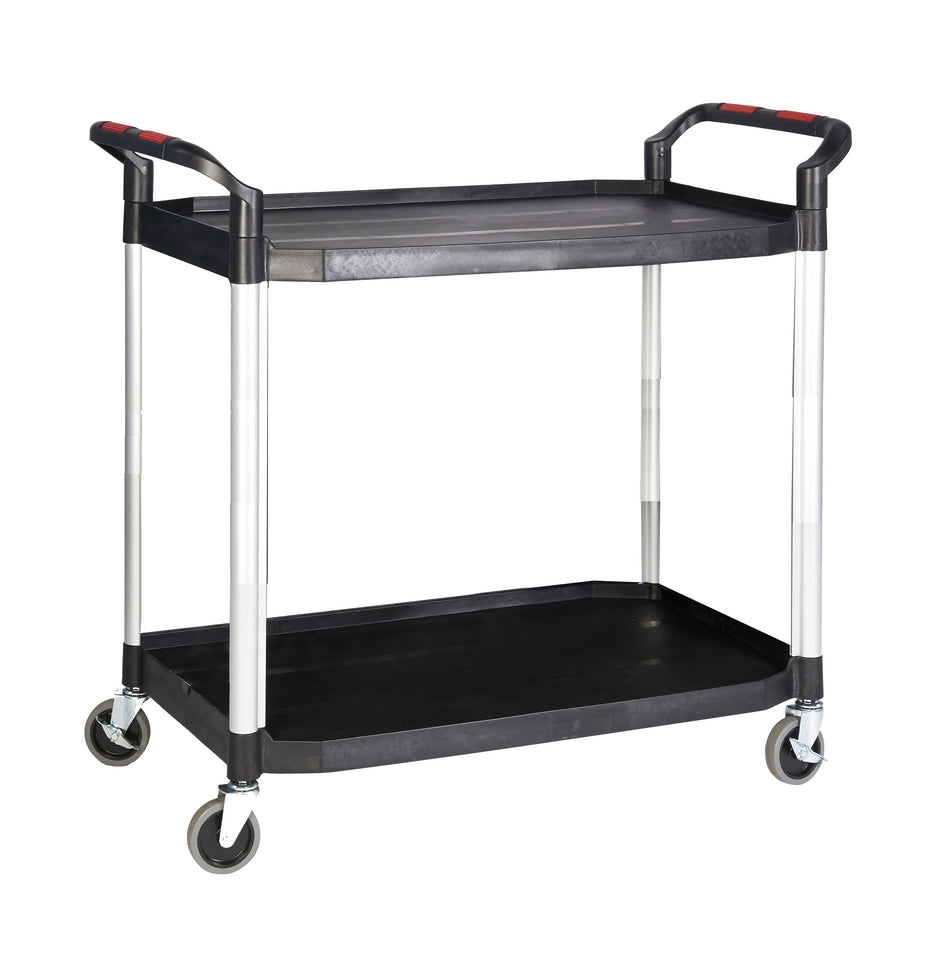 HI299Y Proplaz Multi Purpose Mobile Trolley with 2 Shelves Cleaning Trolleys > Janitorial > Catering > Cleaning > One Stop For Safety   